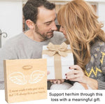Miscarriage memorial gift box holding ultrasound photo