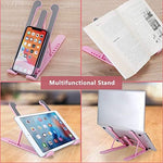 Hollow back design of aluminum notebook stand demonstrating natural cooling airflow