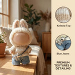 Side view of doll clothes accessories set for 17cm dolls