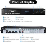 DpBlue DP5300 ultra high definition media deck showing rear twin HDMI output ports and coaxial connections