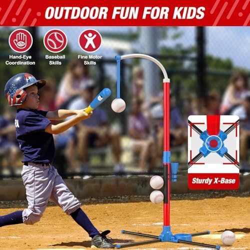 Qdragon Tball set hanging tee and retractable bat display