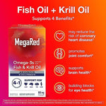 Schiff MegaRed fish and krill oil supplement sixty softgels nutritional facts label
