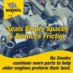 Bardahl engine oil treatment bottle with cap off