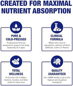 Gluten free and non GMO cold pressed flaxseed oil supplement bottle base view