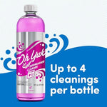 Oh Yuk liquid descaler and deodorizer bottle showing natural orange scent label.