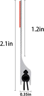 USUKUE metal door sweep dual silicone rubber seals detail