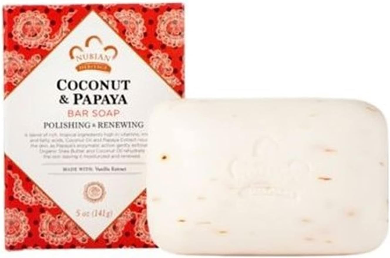Nubian Heritage Bar Coconut & Papaya Soap 5 Oz - Image 1