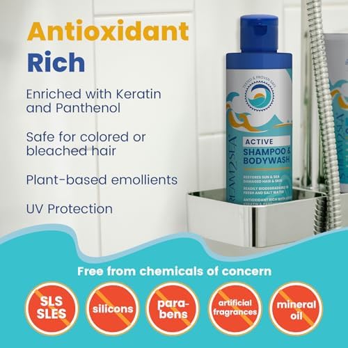 STREAM 2 SEA 3 in 1 Shampoo Body Wash and Conditioner, Reef Safe, All Natural and Organic Camping Shampoo and Liquid Soap, Skin and Hair Care for Men and Women, Sulfate and Paraben Free, 32 oz - Image 4