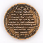 Vitoleo inspirational christian protection coin showing premium metal finish edges