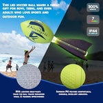 KASTUMBGA rechargeable glow in the dark football package contents including the foam ball and Type-C cable