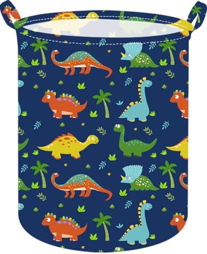 Foldable canvas kids clothes hamper standing upright in a nursery setting