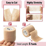 Elastic bandage wrap being applied securely around an ankle for sports support