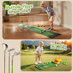 Full kids golf training set including clubs and balls