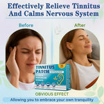 Lifestyle image of a person focusing better while wearing a tinnitus relief patch