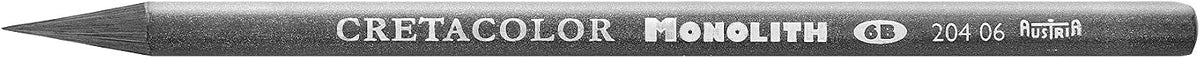 Cretacolor Monolith Woodless Graphite Pencil 6B front view drawing tool
