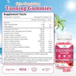 Two pack bundle of RE/SKIN melanin tan gummy chews for women containing astaxanthin and beta carotene.