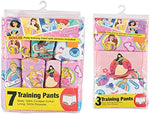 Back view of the toddler training pants showing character graphics