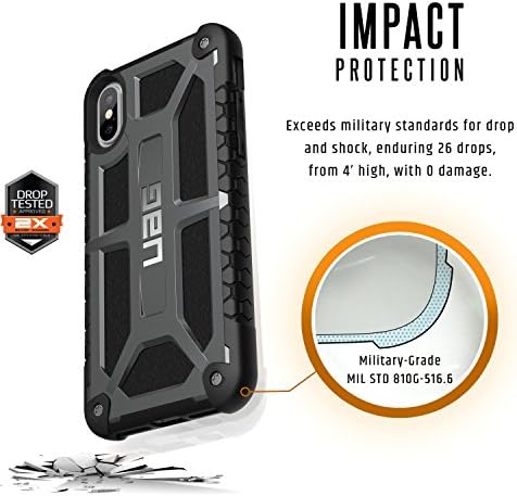 Urban Armor Gear UAG iPhone X Monarch case inner honeycomb traction grip layer