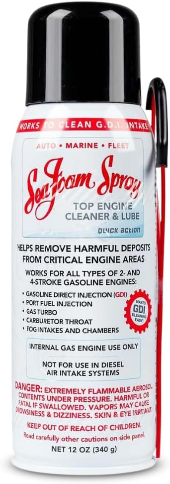 Sea Foam Upper Engine and Intake System Cleaner Spray front view aerosol can for carbon removal