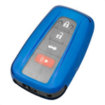 Tangsen blue TPU smart key fob case front view for Toyota
