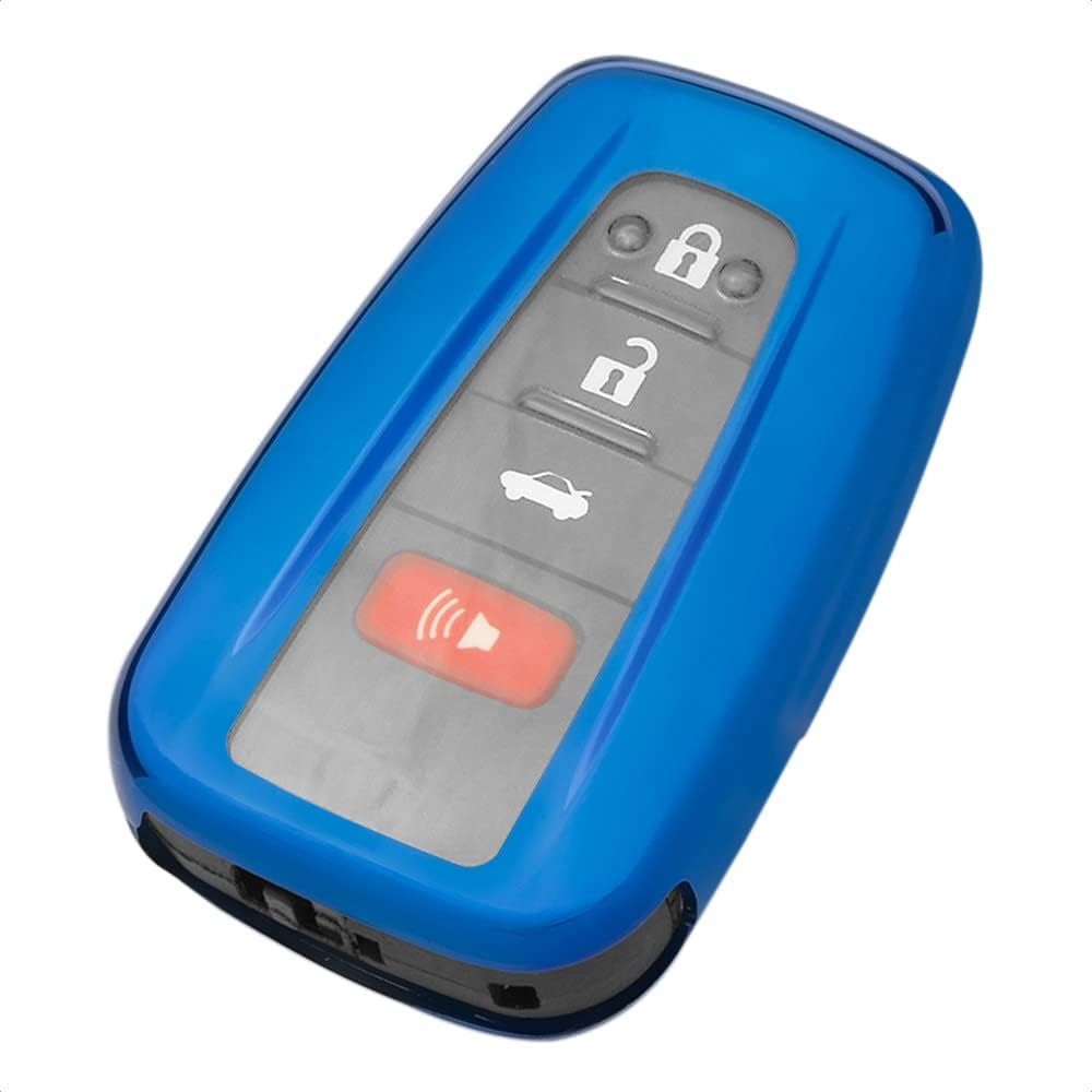 Tangsen blue TPU smart key fob case front view for Toyota