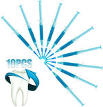 Full kit display of the ten piece EZGO teeth desensitizer syringes showing the professional grade caps and tip design.