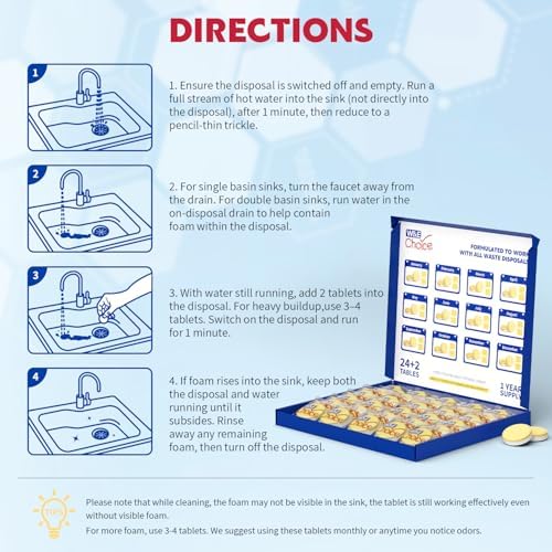 Kitchen sink maintenance with W&E Choice tablets