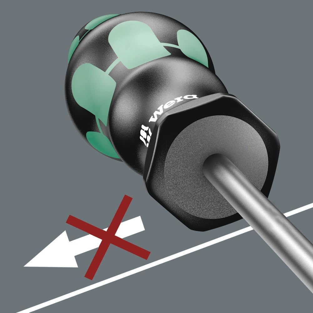 Wera tools hexagonal anti roll handle feature angle view