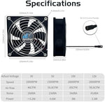 Easy Cloud variable speed axial cooling fan showing the multi speed voltage controller attachment