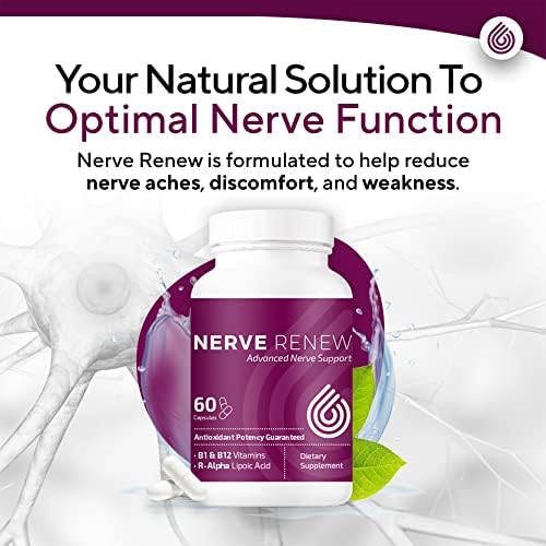 Nerve Renew 60 capsules supplement bottle side view
