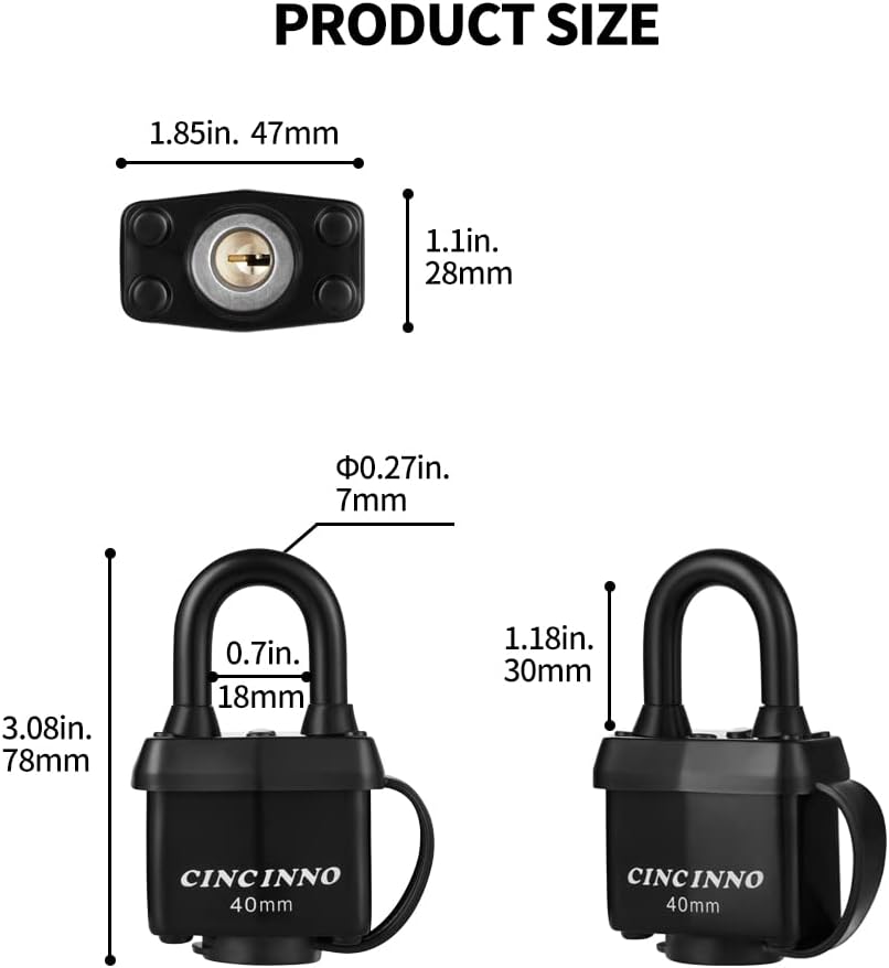 Cincinno keyed alike padlocks showing 12 pack arrangement