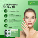 Genone E Gen 400 Vitamin E capsules for skin glow showing topical application usage