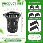 Borlech aquarium accessories kit displaying multiple sizes of hanging hooks and suction cups.