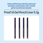 Waterproof Korean makeup eyeliner pencil showcasing the integrated bottom sharpener feature.