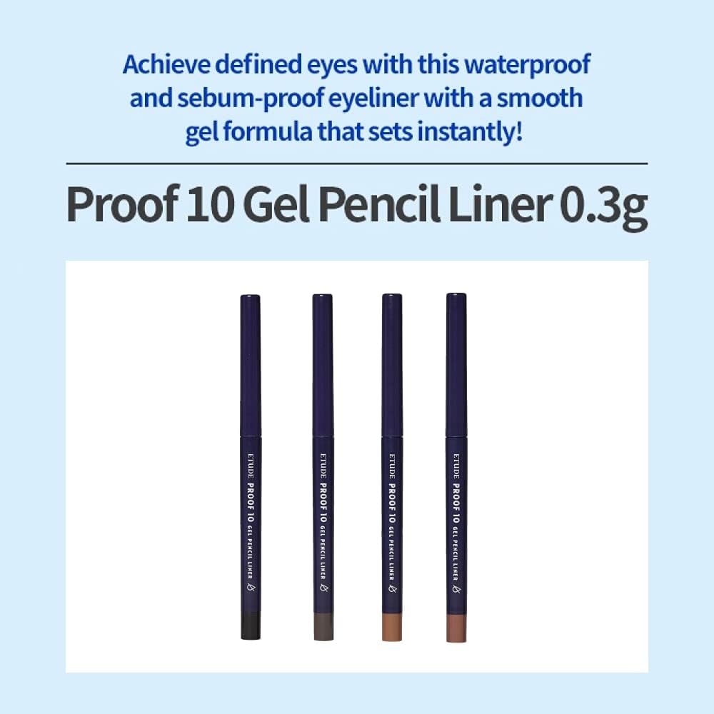 Waterproof Korean makeup eyeliner pencil showcasing the integrated bottom sharpener feature.