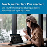 Demonstration of touchscreen and digital stylus pen compatibility with privacy shield