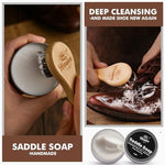 Premium shoe conditioner kit components arranged neatly for leather care.