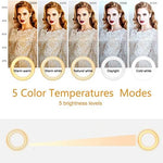 Selfila ring light color temperature comparison displaying warm to daylight lighting modes.