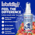 Lubricity Xtra moisturizing oral spray with hyaluronic acid and xylitol ingredients