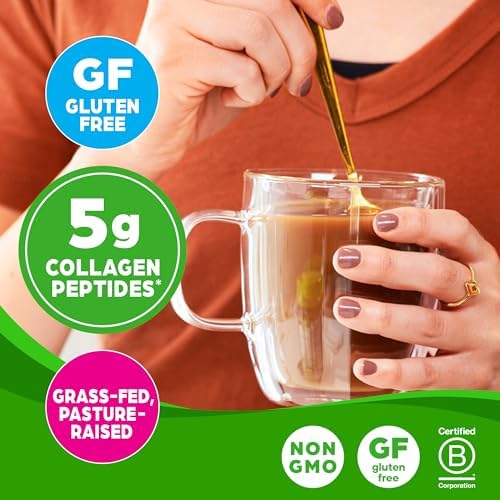 Close up of Orgain grass fed collagen peptide stick pack