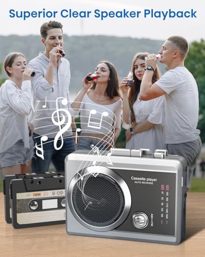 Mersoco dual powered tape player showcasing the battery compartment and USB power input port