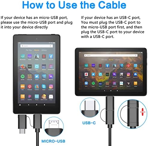 Fotbor power adapter and micro USB cord shown from an angled perspective illustrating its compact travel-ready size