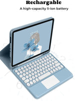 AnMengXinLing Galaxy Tab keyboard case displayed in folding stand viewing angle
