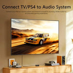 Biaze audio adapter rear ports detailing optical Toslink and digital coaxial outputs