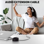 Kxable 15 feet auxiliary cable connected to headphones