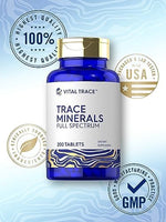 High angle shot of Carlyle trace minerals container showcasing safety seal and secure flip cap lid