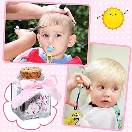 Two piece baby tooth and hair keepsake set on a nursery shelf