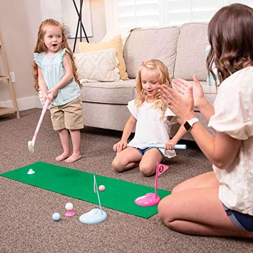Pink wheeled golf bag from the Hapinest toddler golf toy set