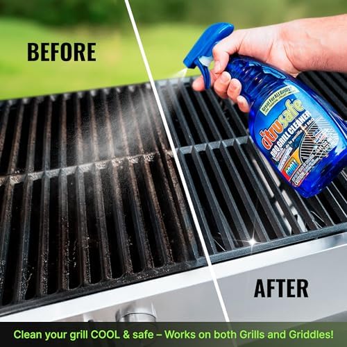 Citrusafe barbecue and smoker cleaner spray for removing burnt food from grill racks.