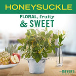 Natural honeysuckle essential oil infused fabric softening sheets for reducing laundry static.
